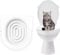 EZ Pack - DURABLE Universal Reusable Environmentally Friendly Cat Toilet Seat Training Kit Litter Tray EASY CLEAN EASY INSTALL