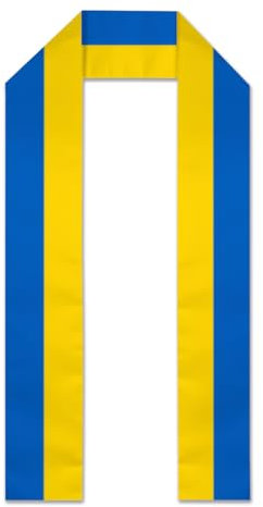 Vintage Ukraine Ukrainer Flagge Graduierung Stolen Klasse von 2024 2025 Bulk Graduierung Schal Schärpe Länge 72 Zoll