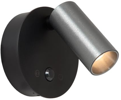 LUCIDE TONI - wiederaufladbare Wandstrahler/Wandleuchte - Akku/Batterie - Ø 8,1 cm - LED Dim. - CCT - 1x2W 2700K/4000K - Bewegungssensor (Abschaltbar) - Magnetisch - Grauguss