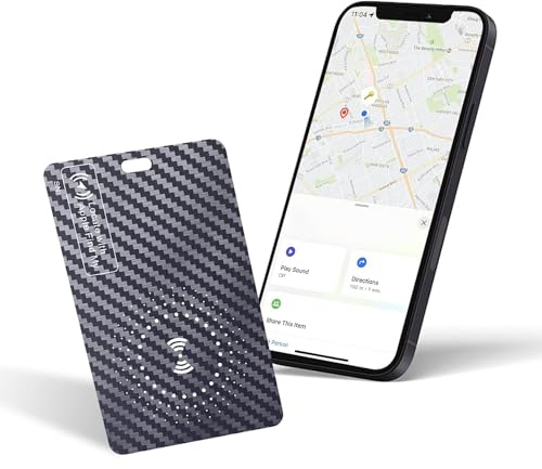 Ucard Brieftaschen-Tracker-Karte, dünner Bluetooth-Tracker, funktioniert nur mit Apple Find My iOS, wiederaufladbar, Brieftaschenfinder und Artikel-Locator für Geldbörse, Gepäckanhänger und mehr,