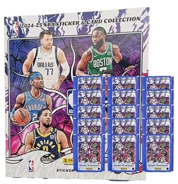Panini NBA Basketball Saison 2024/25 Sticker & Cards - 1x Stickeralbum + 15x Stickertüten