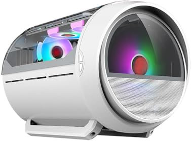 Case For Computer Mid-Tower M-ATX/Mini-ITX, Supporto GPU Verticale, Case For Gaming Desktop, Modalità RGB(Color 2)