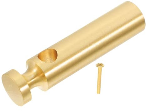 Lurrose 1 Stück Zaunspaltenzubehör Geländer für Weinschränke Innenmöbelarmaturen Weinschrankgeländer Pfostenkappe für Glasgeländer Innenmöbelgeländerkappen Geländer Hardware Messing Golden