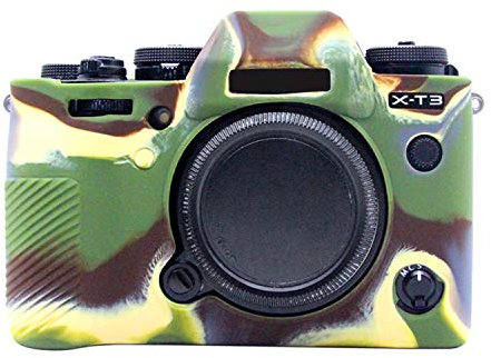 Compatible with FUJIFILM XT3 Camera Case,Silicone Rubber Camera Housing Protective Cover Case Compatible with FUJIFILM XT3 (Camouflage)