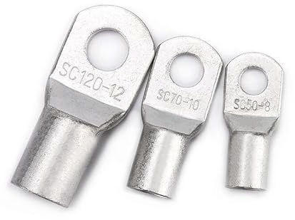 MNUPL 5 stücke SC-6 10 16 25 35 50 70 95 Draht Nase Kupfer Terminals Batterie Kabelschuhe 6-95mm2 Schraube Loch M6 m8 M10 M12(SC25-8(25mm2-M8),10pcs)