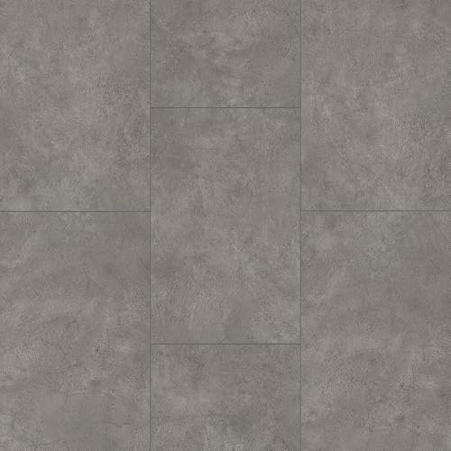 IMPERIAL STUDIOS Stonex Stone Effect Wood Laminate Flooring for kitchen, Bathroom - 10mm Thick, 1206x402mm, 2.424m² - Click Lock UNIFIT Easy Installation (Grey Concrete) - Free 2mm Silver Underlay