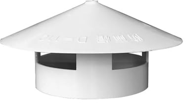 Chimney Cowl Cap - PVC Roof Vent to Stop Birds, Fireplace Stovepipe Finial for Living Room and Kitchen Cooking, Durable Chimney Flue Cover for Home Use
