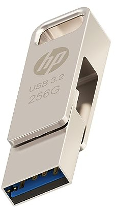 HP 256GB x206c OTG 3.2 Type-C/Type-A Metal Flash Drive, up to 120MB/s