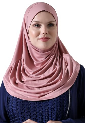 ihvan online Soforthijab für Damen, Einteiliger Ready-to-Wear Hijab, Elastischer Gebetsschal, Kopftuch für Alltag & Reise