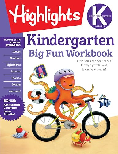 Kindergarten Big Fun Workbook: Kindergarten Workbook with Learning Activities for School Prep and Readiness, Kindergarten Activity Book for Ages 5-6 (Highlights Big Fun Activity Workbooks)