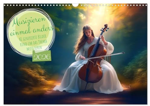 Musizieren einmal anders (Wandkalender 2026 DIN A3 quer), CALVENDO Monatskalender: Dieses Kunstwerk präsentiert eine Vielzahl von beeindruckenden, von ... Weise interpretieren. (CALVENDO Orte)
