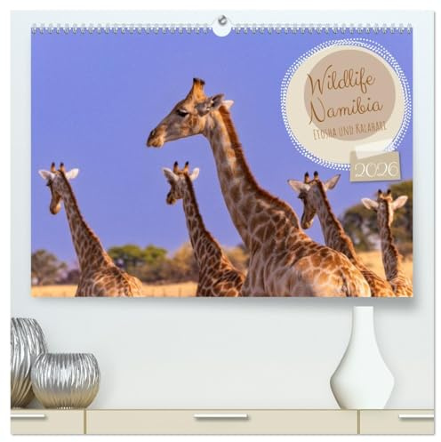 Wildlife Namibia - Etosha und Kalahari (hochwertiger Premium Wandkalender 2026 DIN A2 quer), Kunstdruck in Hochglanz: Faszinierende Tierfotos, die begeistern (CALVENDO Tiere)