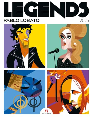 Legends - Pablo Lobato Musiklegenden Kalender 2025, Wandkalender / Designkalender im Hochformat (50x66 cm) - Musiker-Porträts im Posterformat