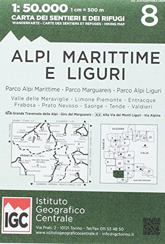 Alpi Liguri 1:50 000 Wanderkarte 8 (Carta. Valli)