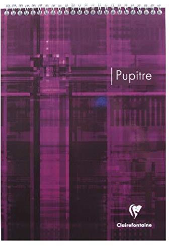 Clairefontaine 8151C - Spiralblock DIN A4, französische lineatur, 80 Blatt, ideal für Ihre Notizen, 1 Stück, farbig sortiert