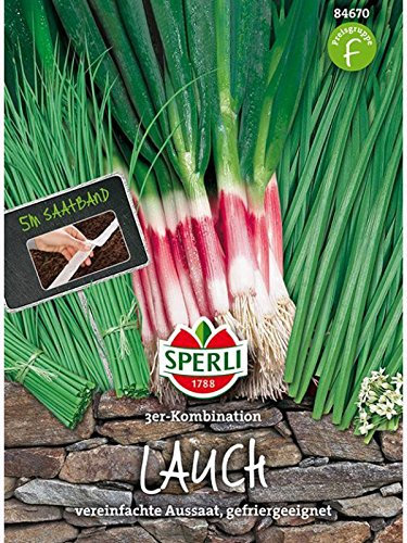 Sperli - Saatband für Gemüse, Lauch-Kombination, 5m, Grün, Rot
