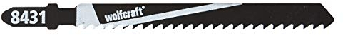 wolfcraft 8431000 Lot de 2 Lames HCS de scie sauteuse 75 mm queue en T