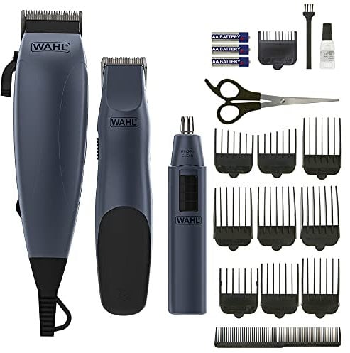 WAHL Hair Clipper Gift Set for Men, 3-in-1 Corded Head Shaver, Hair Trimmers, Stubble, Personal Trimming, Male Grooming Set, Blue, Pack of 1