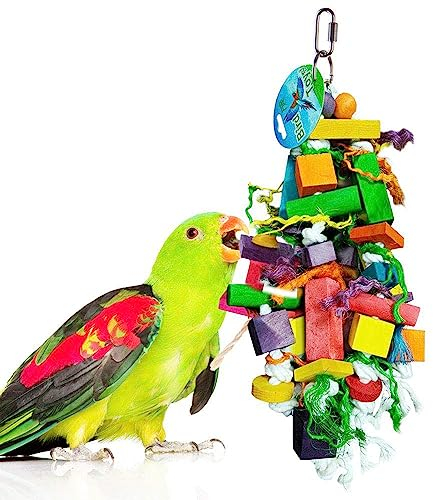 SunGrow Vogel-Kauspielzeug, Für Körperliches Und Psychisches Wohlbefinden Ihrer Papageien, Knabbern Hält Schnabel Gekürzt, Vorbereitung Hält Federn Sauber