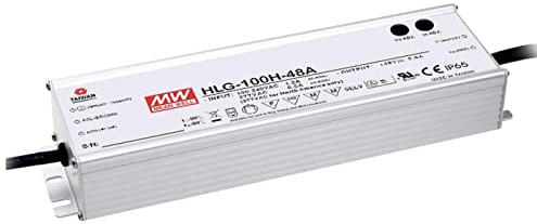 MeanWell HLG-100H-24B - Alimentatore LED da 96 W, 24 V, 4 A, IP67, dimmerabile, 0-10 V, PWM