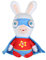 LAPINS CRETINS Peluche Super-Heros Rouge Sonore - 18 cm