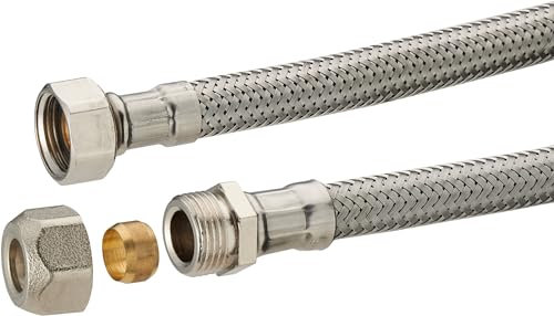 Flexible inox bicone Ø12 - femelle 12x17 passage intérieur 8 mm - longueur 30cm NOYON & THIEBAULT