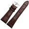 ODETOJOY 25mm Uhrband Wechselarmband Ersatzband Uhrenarmband echtes Leder für Männer+3 Stück Uhrenarmband Edelstahl Frühling Bars Link Pins mit Entfer (Braune lederne Silberne Schnalle)