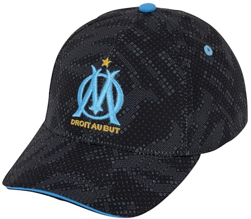 OLYMPIQUE DE MARSEILLE Schirmmütze für Kinder, offizielle Kollektion, Größe verstellbar, Schwarz , One size