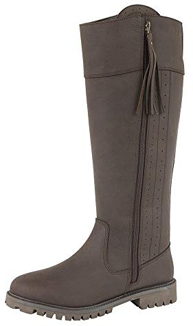 Woodland BAILEY Womens Leather Country Boots Dark Brown