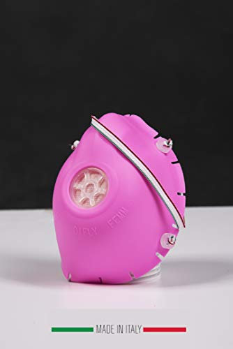 BIOMASK - Dispositivo filtranteMade in Italy con filtro sostituibile in TNT (2 compresi) o tessutoF.f.p2, corpo in gomma biomedicale lavabile, riutilizzabile, anallergica ed altruista (ROSA)