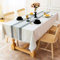 INKAROBOX Fleckabweisende Tischdecke rechteckig Baumwolle Leinen Bestickt Nappaleder Tischdecken für Küche Restaurant, (graue Streifen (Grauer Streifen, 140 x 180 cm)