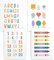 Papierschmiede® Kinderposter 4er Set Lernposter Englisch, DIN A4 (21x30 cm) Wanddeko, Geschenk für Mädchen & Jungen Kinderzimmer, bunte Buchstaben Zahlen Farben Formen, ABC Numbers Colors Shapes