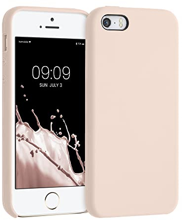 kwmobile Case Compatible with Apple iPhone SE (1.Gen 2016) / iPhone 5 / iPhone 5S Case - TPU Silicone Phone Cover with Soft Finish - Coconut Swirl