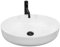 VBChome Waschbecken 55 x 42 x 14 Keramik Weiß Oval Waschtisch Handwaschbecken Aufsatzwaschbecken Waschschale Gäste WC