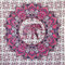 MOMOMUS Pareo oder Strandtuch XXL, Sandabweisend, mit Mandala-Motiv - Großes Stranddecke Sandfrei Sanddurchlässig, Strandmatte Sandfrei oder Dünne Picknickdecke 200x200 - Lila, 210x230 cm