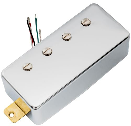 Artec MVBA4 Alnico 5 Coperto Pick Up Humbucker Manico 8,6K per Basso Elettrico 4 Corde tipo LP o EPI, Cromato