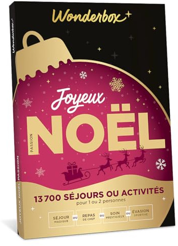 WONDERBOX - Joyeux Noël Passion - Coffret Cadeau - Idée Cadeau Multi Activités