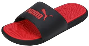 Puma Unisex-Erwachsene Cool Cat 2.0 Slide Sandale, Schwarz-Rot-Rot, 42.5 EU