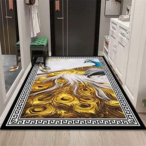 DJHWWD Carpet Bedroom Teppich Für Wohnzimmer Gelbes Modernes Minimalistisches Kinderzimmer Schlafzimmer Sicher rutschfest Langlebig Fleckerlteppich 40X60cm