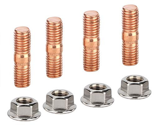 Kit de Goujons Turbo, Kit de Goujons à Tête M10 X 1,50 avec 4 Vis et 4 écrous, pour Fixer le Turbo et les Collecteurs Sous Beaucoup de Chaleur et de Stress