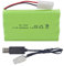1PCS 9.6V 2800mah AA Batteries Rechargeables avec Prise Tamiya & Ligne de Chargement USB pour Voitures-Jouets RC Camions Chars Véhicules d'ingénierie pour Bateaux RC