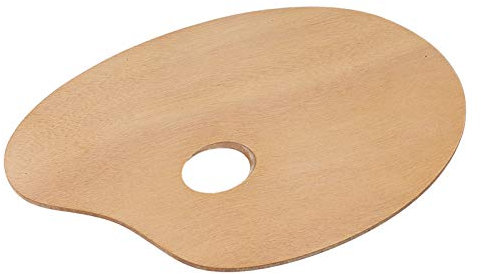 Dekaim Paletas de Madera,paletas de Madera,paletas de Madera ovaladas,paletas de Pintura al óleo acrílica,Herramientas de Pintura de Madera,para Pintar Pintura al óleo Pintura al óleo Arte Acuarela