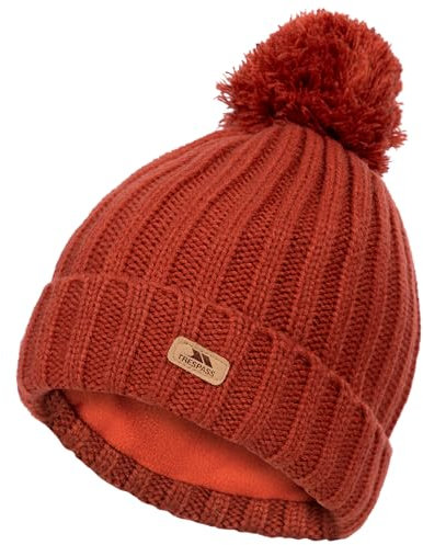 Trespass Mens Bobble Hat Pom Pom Thick Knit Beanie AntiPil Fleece Lined Thorns