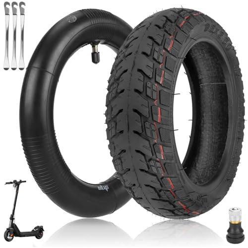 Prodrocam 9,5 x 2,50 Tubeless Reifen + 9,5 x 2 Schlauch + Brecheisen für Niu KQI3 Max/Pro/Sport, 9,5 Zoll Offroad Vakuumreifen Kit Elektroroller Ersatzreifen, mit Ventil (Tubeless+Schlauch)
