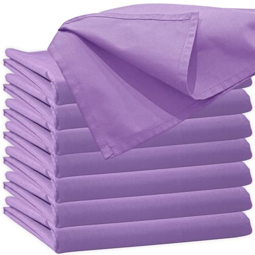 Glatte Bettlaken 180x200 cm ohne Gummizug Flieder Uni Baumwolle | Einfache Klassische Hotel Betttuch ohne Spanngummi - Hotel Laken Haushaltstuch Baumwollstoff Waschbar