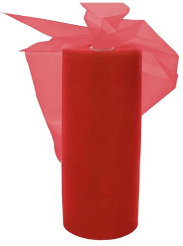 EUBSWA Rouleaux de tulle en tissu rouge pastèque 30 cm x 92 m - Pour mariage, fête, tutu, jupe, banquet, vêtements, artisanat, décoration