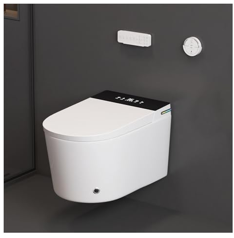 MEJE #MZE-G830E - Toilette intelligente da parete, WC intelligente allungato con bidet integrato, sedile riscaldato, asciugatrice ad aria calda, scarico automatico, apertura e chiusura automatica,