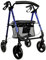 Parvum Nova Rollator – Blau – Leichter und stabiler Rollator für Senioren, faltbar und höhenverstellbar, mit Sitz, Rückenlehne, Tasche, Stockhalter, pannensicheren Rädern – nur 7,1 kg – Gehhilfe