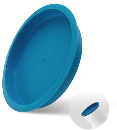 Lüftungsrohr Abdeckung Endstück Abdeckung für Lüftungsrohr - Rohrabdeckung 100mm Rohr Deckel Muffenstopfen DN100 PE Abdeckkappe Lüftungsrohr Endkappe, UV-beständiger PE-Kunststoff (Blau, Ø 100)