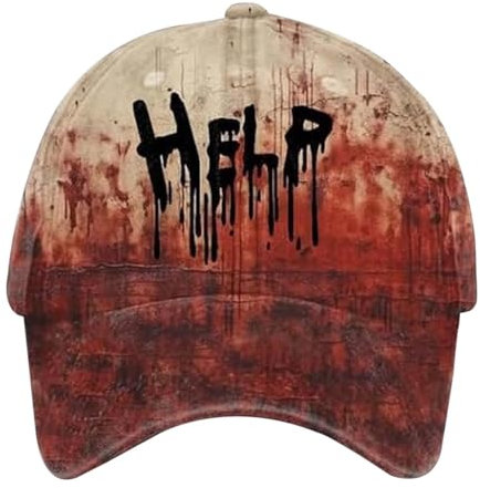 Im Fine Baseball Cap Unisex Cap Bloody I'm Fine Hat Blood Stain & Dirt Dead Zombies Cap Hat for Halloween Women Men Unisex Cap
